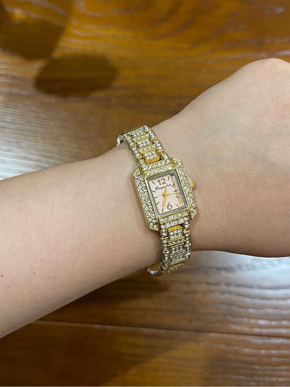 Gold Crystal-Accent Women’s Bracelet Watch - Gold - battery included